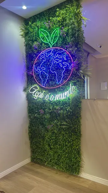 Açaí e o mundo · painel luminoso interno