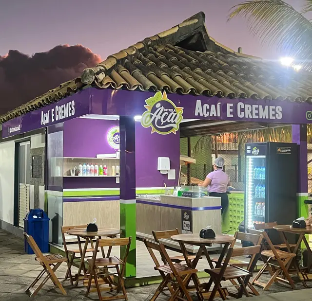 Estrela Açaí · quiosque personalizado